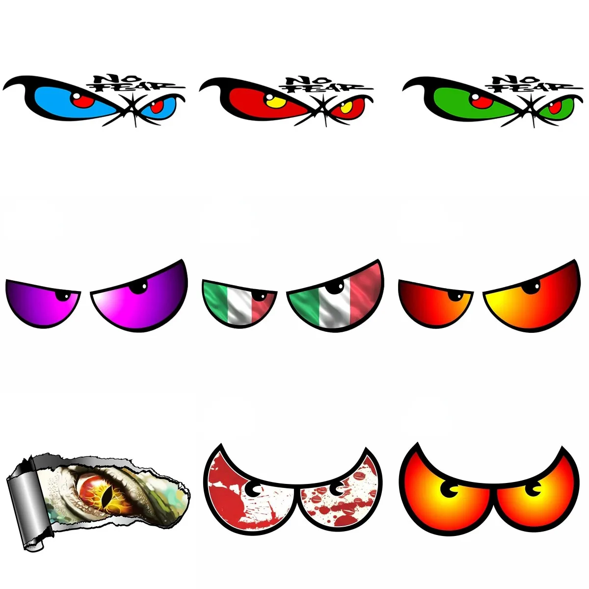 Car Accessories Evil Eye - Aksesori Stiker Tahan Air PVC Personalisasi