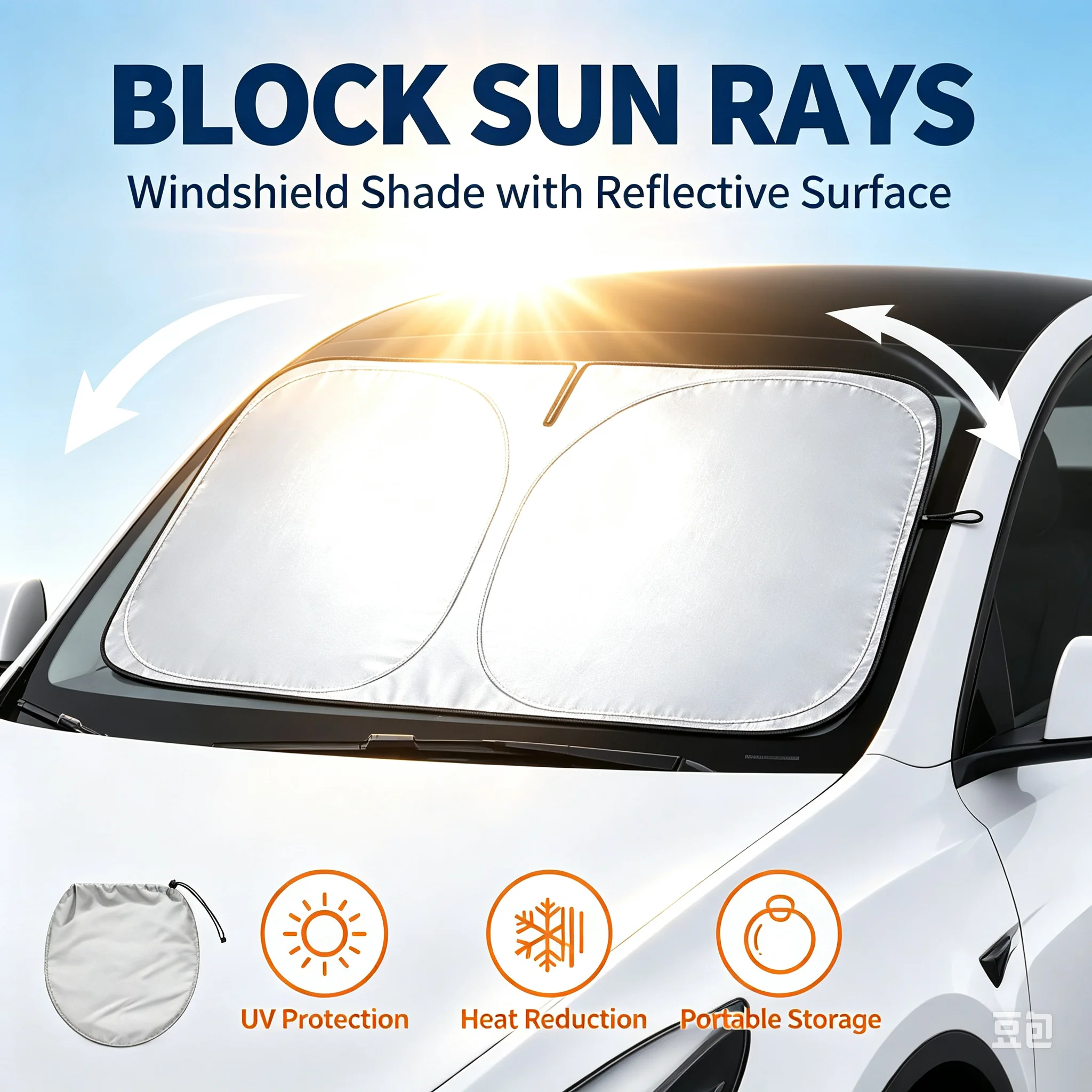 Windshield Sun Shade - Pelindung Matahari Mobil, Penahan Panas Kaca