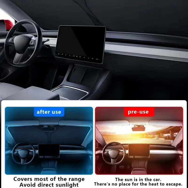 Windshield Sun Shade - Penutup Pelindung Jendela Mobil, Tirai Pelindung