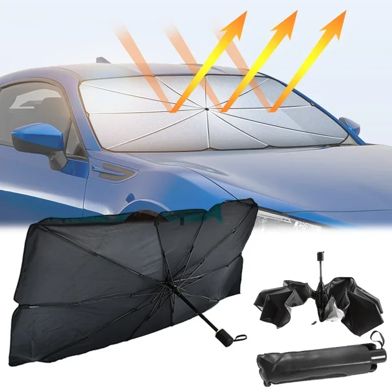 Windshield Sun Shade - Penutup Kaca Depan Mobil, Payung Lipat