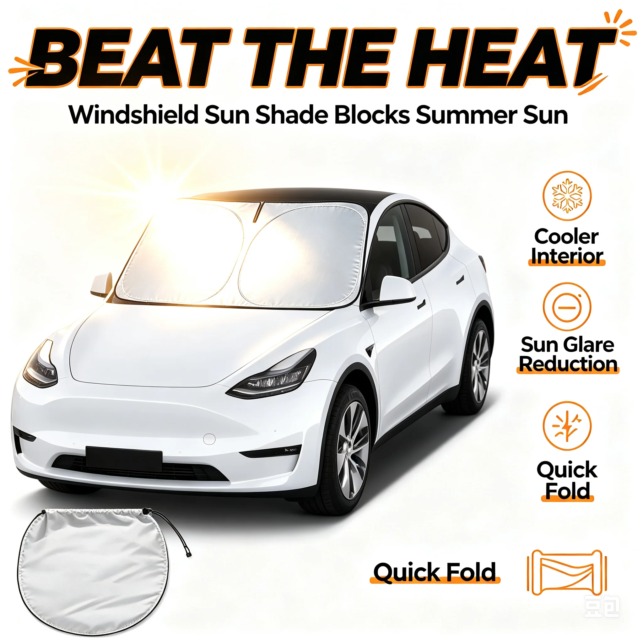 Windshield Sun Shade - Pelindung Matahari Mobil, Penahan Panas Kaca