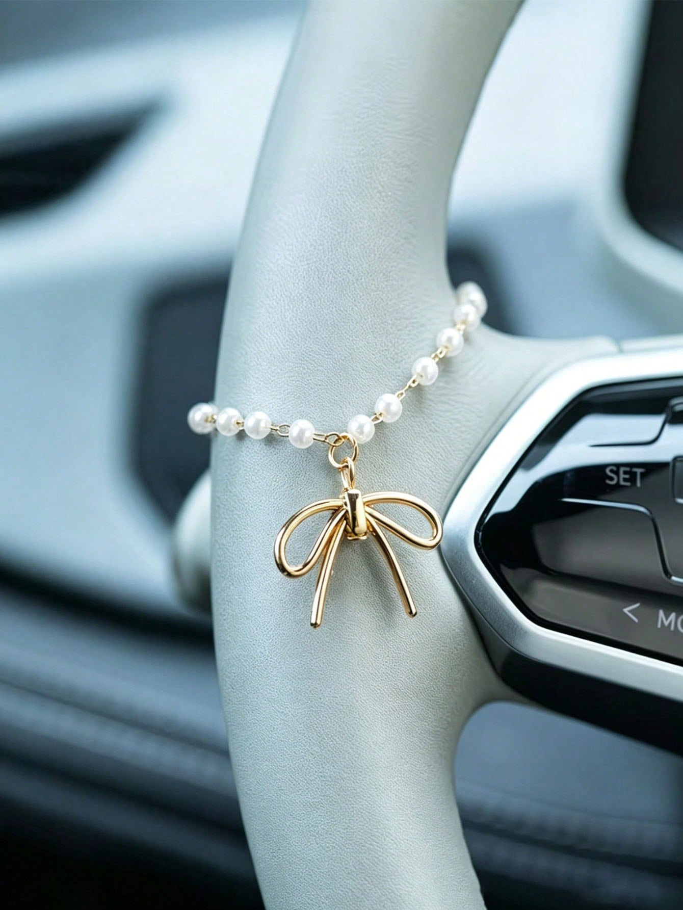 Car Accessories Evil Eye - Gantungan Mobil Mutiara Berbentuk Pita, Aksesoris