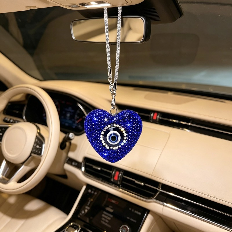 Car Accessories Evil Eye - Liontin Mobil Kreatif Berbentuk Hati Mata