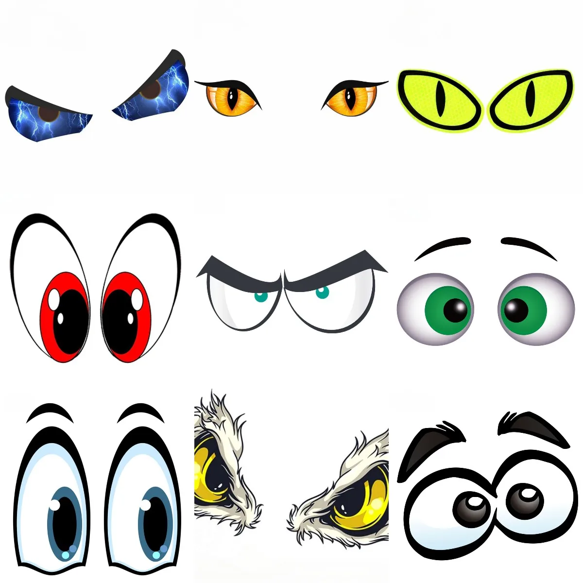 Car Accessories Evil Eye - Aksesori Stiker Tahan Air PVC Personalisasi