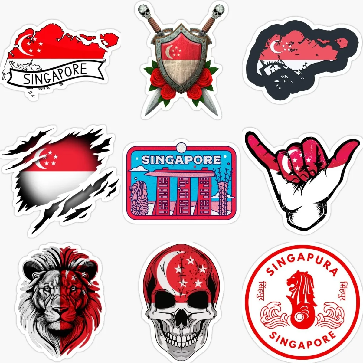 Car Accessories Singapore - Aksesori Stiker Tahan Air PVC Kreatif
