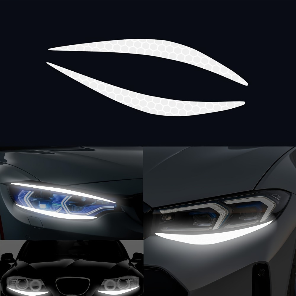 Car Accessories Evil Eye - Stiker lampu depan mobil, 2 buah/1