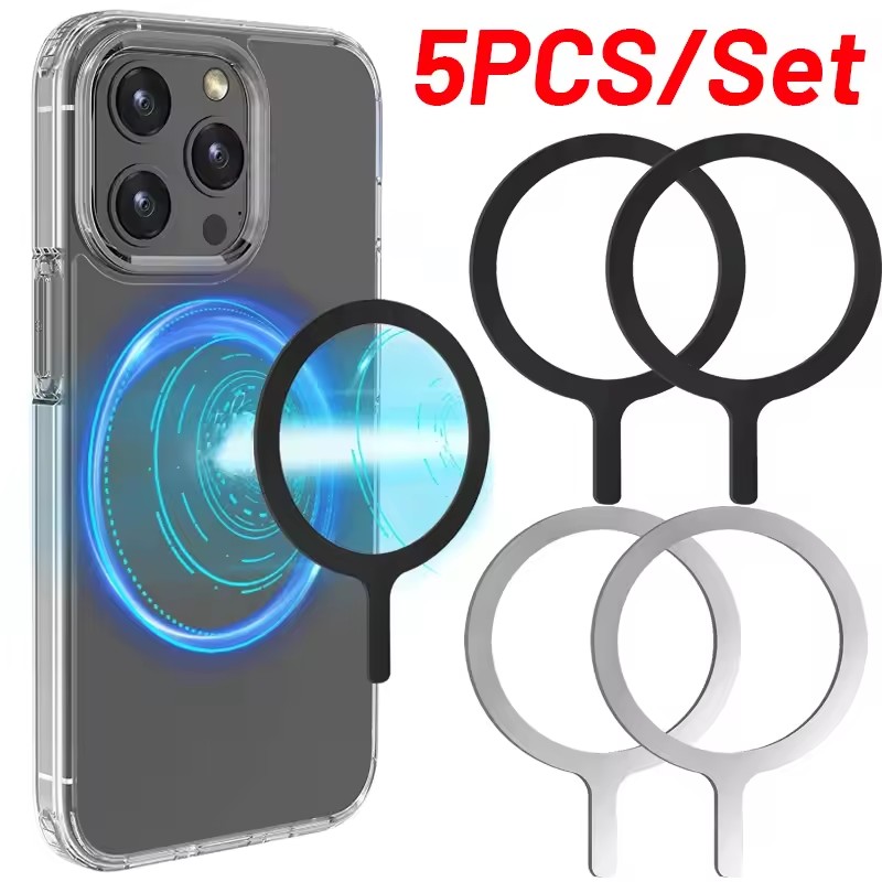 Car Phone Holder Magnetic - 5-1 Buah Cincin Stiker untuk Pengisian