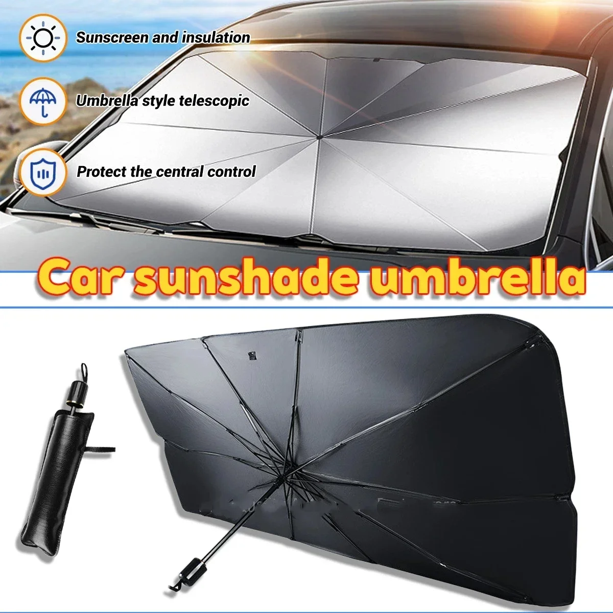 Payung Mobil Penutup Kaca Depa - Windshield Sun Shade ulasan dan harga
