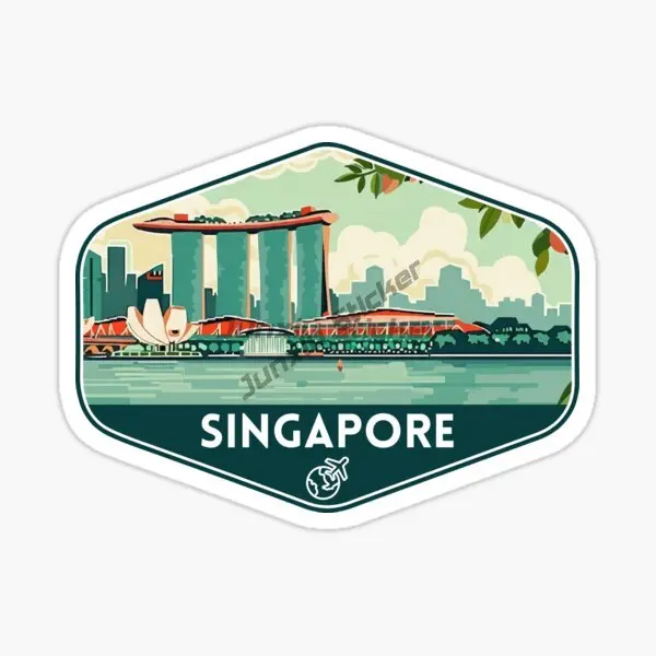 Singapura SIN Bendera Peta Mer - Car Accessories Singapore ulasan dan harga