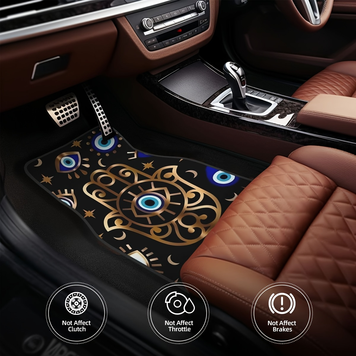 4pcs Set Karpet Mobil Motif Ma - Car Accessories Evil Eye ulasan dan harga