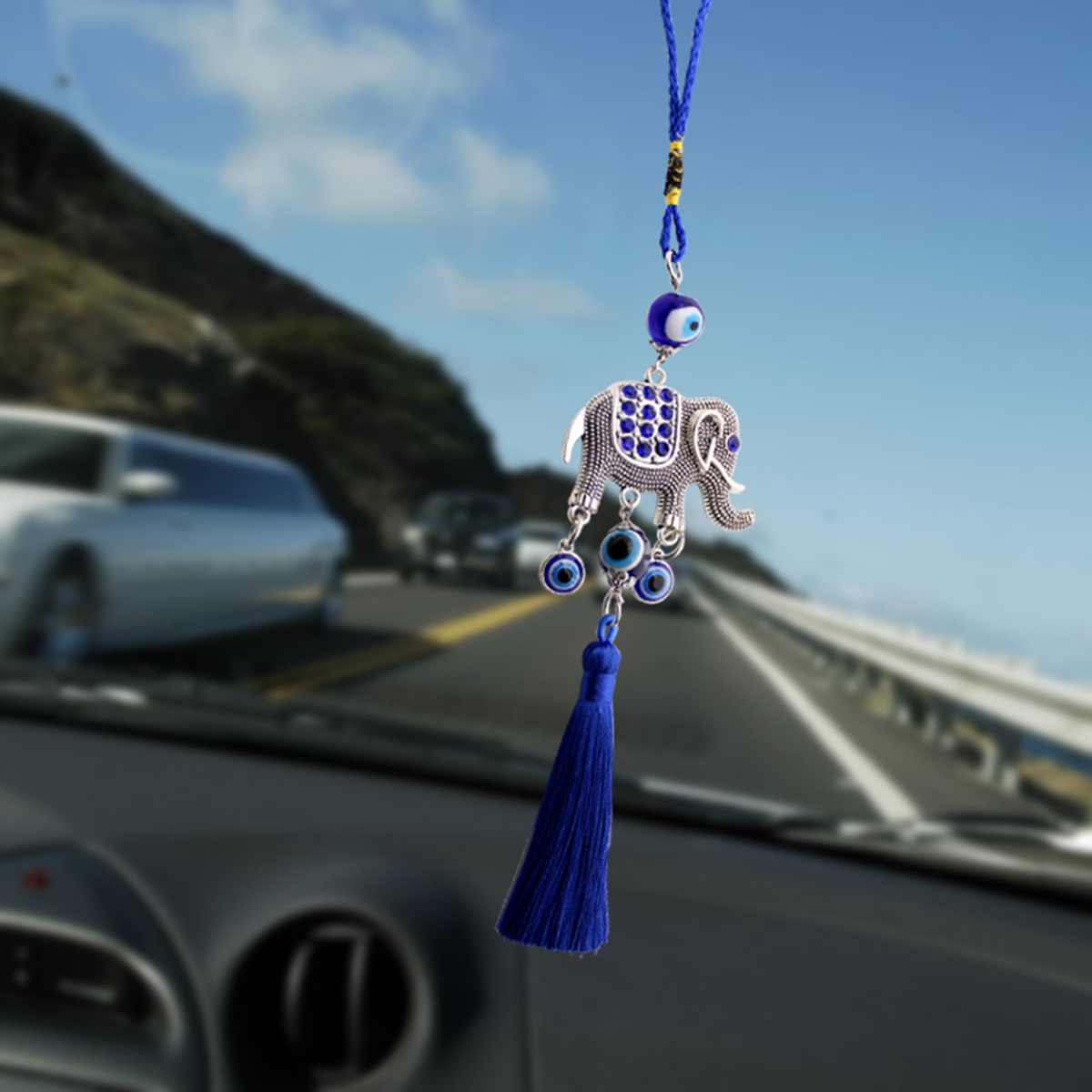 Biru Berhias Suction Cup, Lion - Car Accessories Evil Eye ulasan dan harga