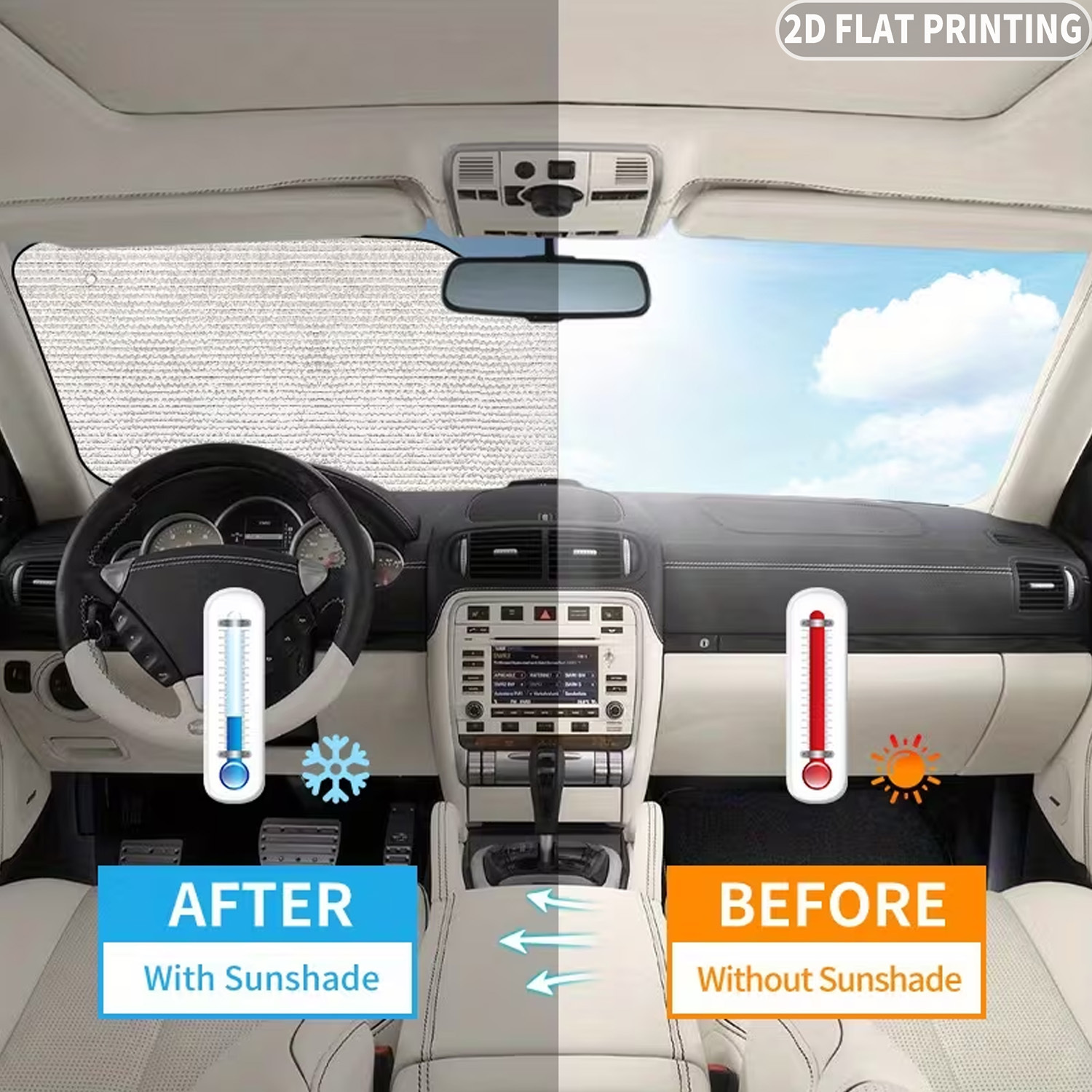 1 Buah Kerai Kaca Depan Mobil  - Windshield Sun Shade ulasan dan harga